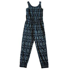 Athleta Ikat Sleeveless Jumpsuit Athletic Athleisure Jogger Bold Print Size 4